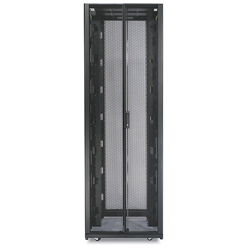 APC NetShelter SX&comma; 45HE&comma; 750 mm breit und 1070 mm tief&comma; Geh&auml;use mit schwarzen Seitenteilen