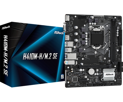 Asrock H410M-H&sol;M&period;2 SE&comma; micro ATX LGA 1200 &lpar;H5&rpar; Mainboard&comma; 2x DDR4&comma; max&period; 64 GB&comma; 1x HDMI&comma; 1x DisplayPort 1&period;2