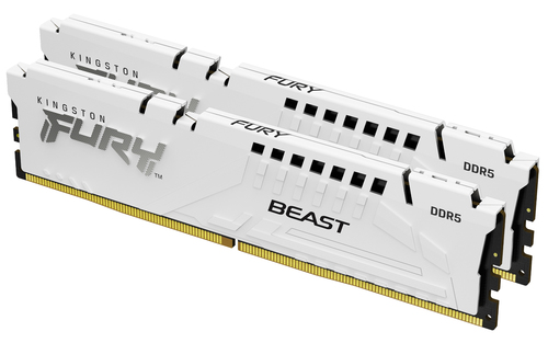 DDR5RAM 2 x 32GB DDR5-6400&comma; Kingston Technology FURY Beast 64 GB 6400 MT&sol;s DDR5 CL32 DIMM &lpar;Kit of 2&rpar; White EXPO&comma; DIMM&comma; CL32 Kit