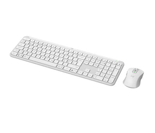 Logitech Signature Slim Combo MK950 wei&szlig; Tastatur&comma; Layout&colon; Nordisch&comma; Scherenschalter