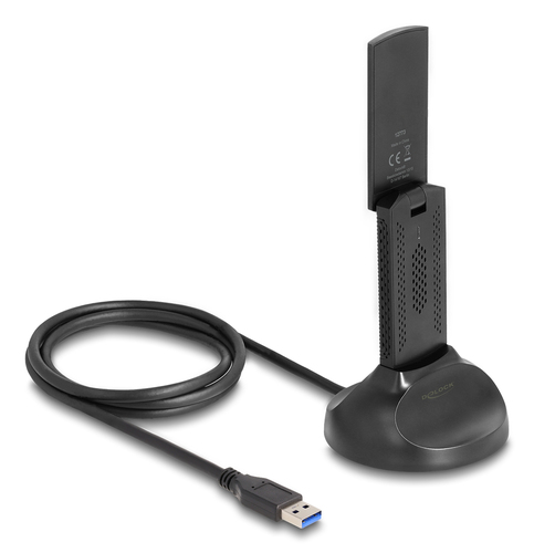 DeLOCK 12773&comma; WLAN&comma; Wi-Fi 6 &lpar;802&period;11ax&rpar;&comma; 1201 Mbit&sol;s&comma; schwarz