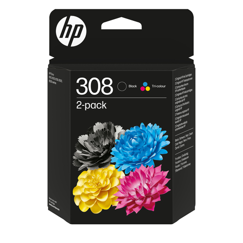 HP 308 2er-Pack Schwarz/Cyan/Magenta/Gelb HP 308 2er-Pack Schwarz/Cyan/Magenta/Gelb