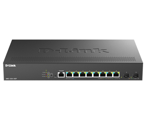 D-Link DMS-1250-10SP/E Managed Switch, 8x RJ-45, Backplane: 80 Gbit/s, PoE D-Link DMS-1250-10SP/E Managed Switch, 8x RJ-45, Backplane: 80 Gbit/s, PoE