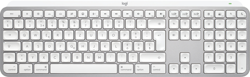 Logitech MX Keys S for Mac aluminium&comma; wei&szlig; Tastatur&comma; Layout&colon; Schweiz&comma; Scherenschalter&comma; beleuchtet