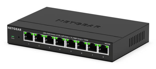 NETGEAR MS308 Unmanaged 2&period;5G Ethernet &lpar;100&sol;1000&sol;2500&rpar; Schwarz