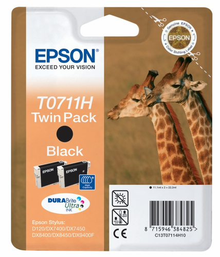 Epson T0711H&comma; original&comma; schwarz&comma; Tinte