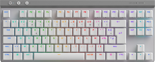 Logitech G G515 Lightspeed TKL wei&szlig; Tastatur&comma; Layout&colon; Franz&ouml;sisch&comma; Logitech GL Tactile&comma; RGB