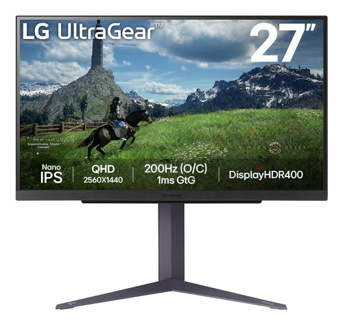 27 Zoll LG 27GS85QX-B, 68,6cm TFT, 200 Hz, Quad HD, 1ms, 2x HDMI, 1x DP, integrierter USB-Hub 27 Zoll LG 27GS85QX-B, 68,6cm TFT, 200 Hz, Quad HD, 1ms, 2x HDMI, 1x DP, integrierter USB-Hub