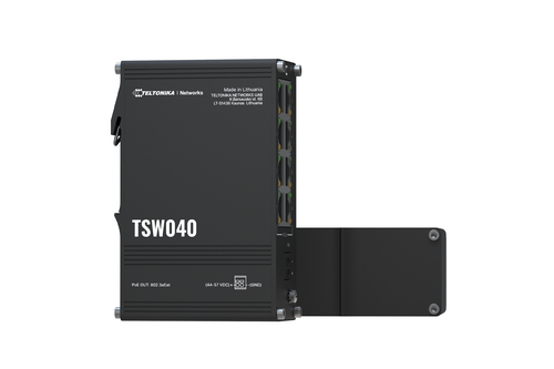 Teltonika NETWORKS TSW040 8-Port PoE+ Switch Unmanaged Switch, 8x RJ-45, Backplane: 20 Gbit/s, PoE Teltonika NETWORKS TSW040 8-Port PoE+ Switch Unmanaged Switch, 8x RJ-45, Backplane: 20 Gbit/s, PoE