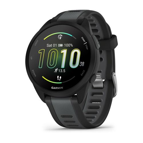 Garmin Forerunner 165 Music&comma; schwarz&comma; grau&comma; Touchscreen&comma; rund&comma; Smartwatch