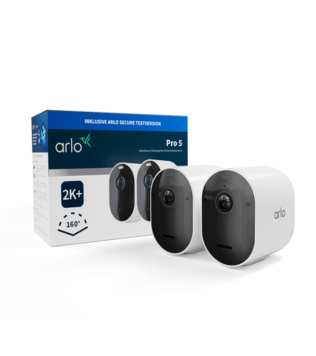 Arlo Pro 5 2K+ Überwachungskamera außen, 2er Set