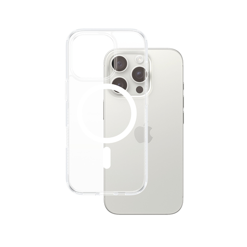 PanzerGlass PanzerGlass HardCase Transparent w&period; White MagSafe iPhone 16 Pro