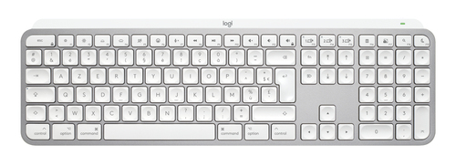 Logitech MX Keys S for Mac aluminium, weiß Tastatur, Layout: Französisch, Scherenschalter, beleuchtet Logitech MX Keys S for Mac aluminium, weiß Tastatur, Layout: Französisch, Scherenschalter, beleuchtet