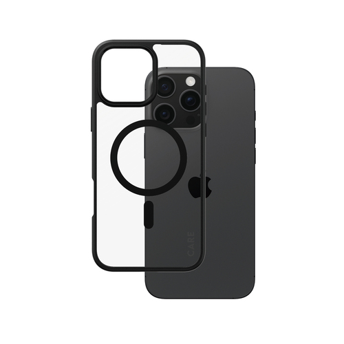 PanzerGlass CARE by PanzerGlass Urban Combat Case Transparent w&period; Black Frame & MagSafe iPhone 16 Pro Max