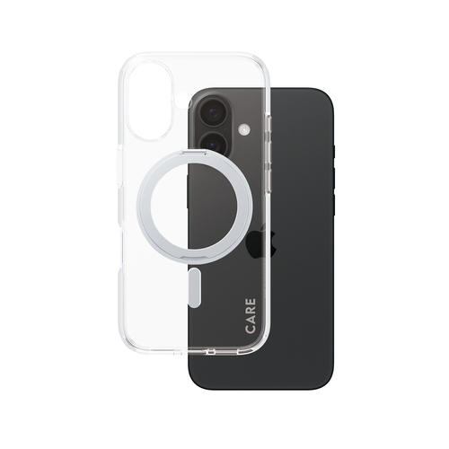 PanzerGlass CARE by PanzerGlass Case Transparent w&period; Silver Kickstand & MagSafe iPhone 16