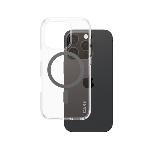 PanzerGlass CARE by PanzerGlass Urban Combat Case Transparent w&period; Black MagSafe iPhone 16 Pro