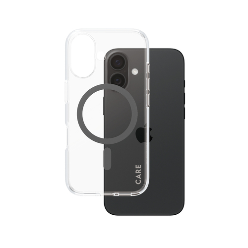 PanzerGlass CARE by PanzerGlass Urban Combat Case Transparent w&period; Black MagSafe iPhone 16