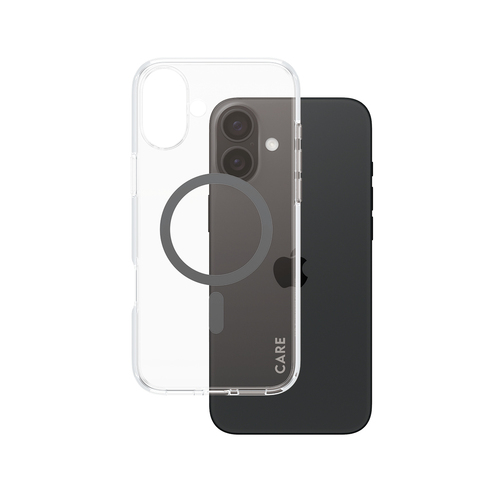PanzerGlass CARE by PanzerGlass Urban Combat Case Transparent w&period; Black MagSafe iPhone 16 Plus