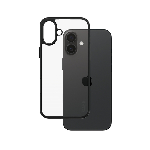 PanzerGlass CARE by PanzerGlass Urban Combat Case Transparent w&period; Black Frame iPhone 16 Plus