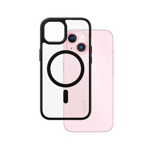 PanzerGlass CARE by PanzerGlass Urban Combat Case Transparent w&period; Black MagSafe iPhone 15