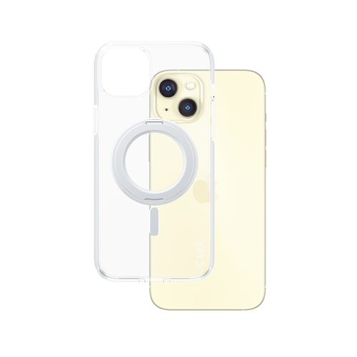 PanzerGlass CARE by PanzerGlass Feature Case Transparent w&period; Silver Kickstand & MagSafe iPhone 15 Plus