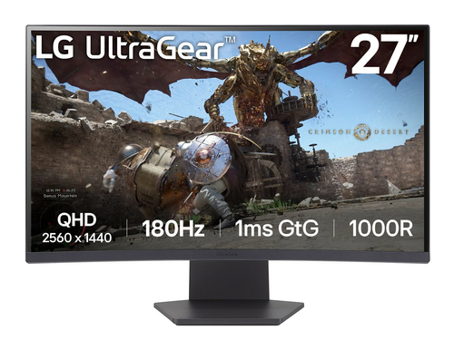 27 Zoll LG 27GS60QC-B, 68,5cm TFT, 180 Hz, Full HD, 1ms, 2x HDMI, 1x DP 27 Zoll LG 27GS60QC-B, 68,5cm TFT, 180 Hz, Full HD, 1ms, 2x HDMI, 1x DP
