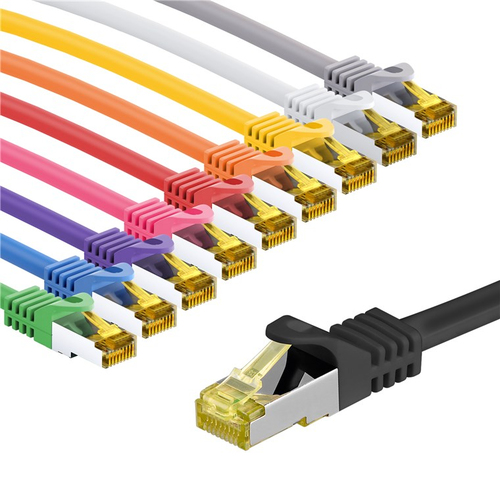 1m Patchkabel Cat7, S/FTP, gemischte farben, Kupfer, Goobay 1m Patchkabel Cat7, S/FTP, gemischte farben, Kupfer, Goobay