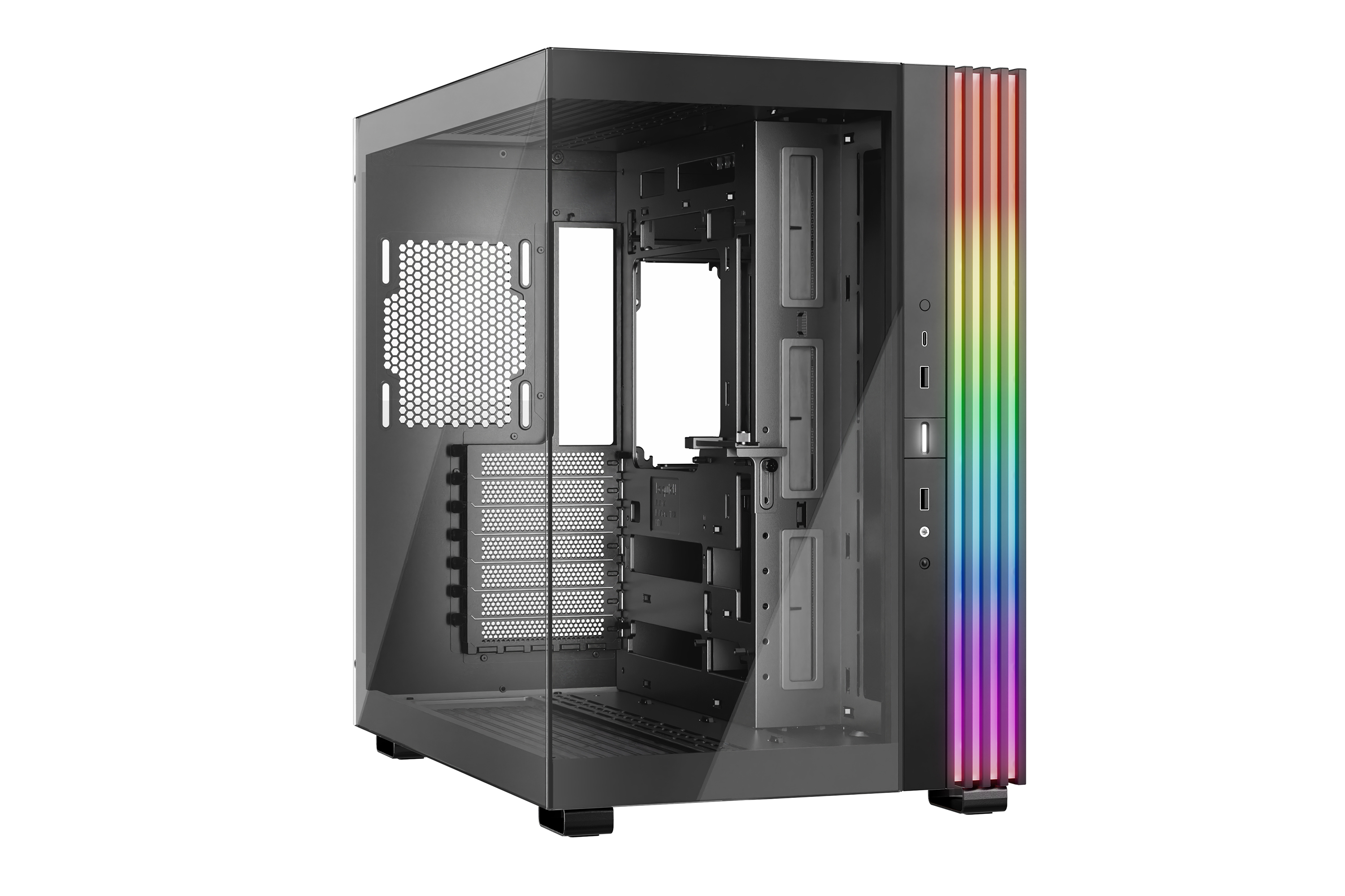 be quiet&excl; Light Base 600 DX Black&comma; schwarz&comma; Glasfenster