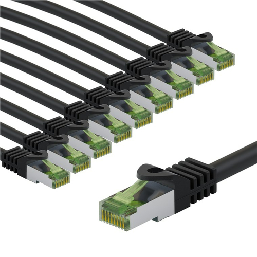 1m Patchkabel Cat8.1, S/FTP, schwarz, grün, grau, Kupfer, Goobay 1m Patchkabel Cat8.1, S/FTP, schwarz, grün, grau, Kupfer, Goobay