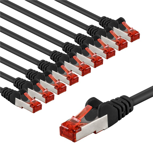 2m Patchkabel Cat6&comma; S&sol;FTP&comma; schwarz&comma; rot&comma; Kupfer&comma; Goobay