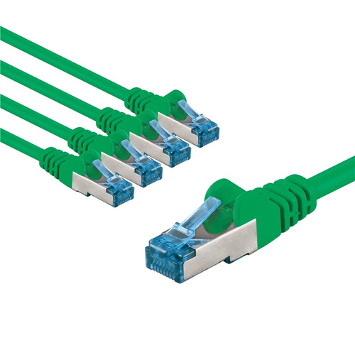 2m Patchkabel Cat6a&comma; S&sol;FTP&comma; gr&uuml;n&comma; Kupfer&comma; Goobay