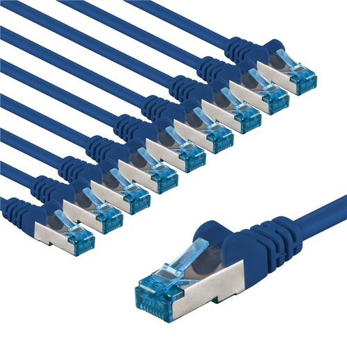 2m Patchkabel Cat6a&comma; S&sol;FTP&comma; blau&comma; Kupfer&comma; Goobay
