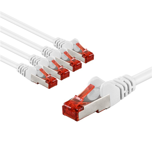 2m Patchkabel Cat6&comma; S&sol;FTP&comma; rot&comma; wei&szlig;&comma; Kupfer&comma; Goobay