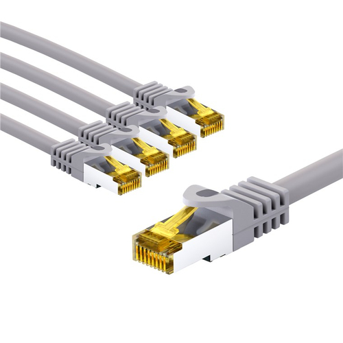 5m Patchkabel Cat7&comma; S&sol;FTP&comma; grau&comma; Kupfer&comma; Goobay