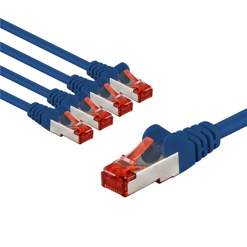 3m Patchkabel Cat6&comma; S&sol;FTP&comma; blau&comma; rot&comma; Kupfer&comma; Goobay