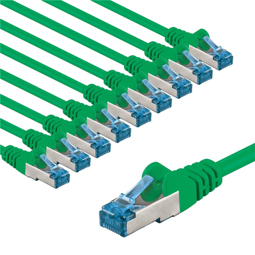 3m Patchkabel Cat6a&comma; S&sol;FTP&comma; gr&uuml;n&comma; Kupfer&comma; Goobay