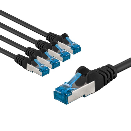 3m Patchkabel Cat6a&comma; S&sol;FTP&comma; schwarz&comma; blau&comma; Kupfer&comma; Goobay