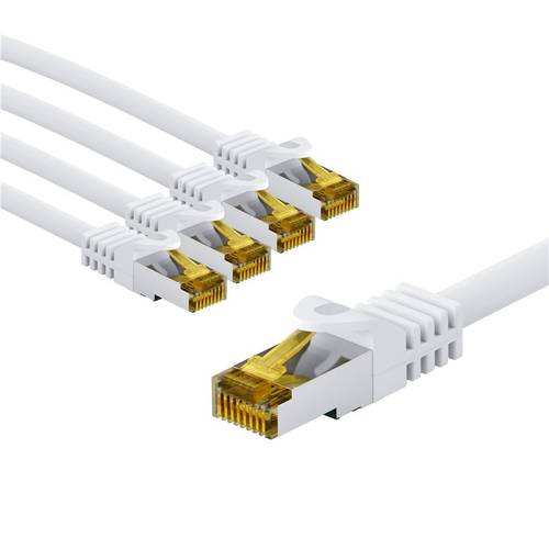 1m Patchkabel Cat7, S/FTP, weiß, Kupfer, Goobay 1m Patchkabel Cat7, S/FTP, weiß, Kupfer, Goobay