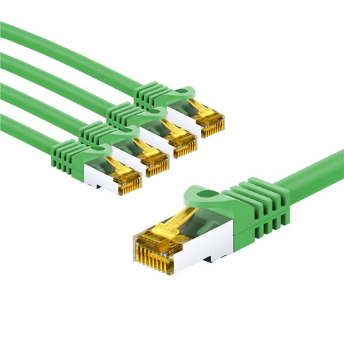 1m Patchkabel Cat7&comma; S&sol;FTP&comma; gr&uuml;n&comma; Kupfer&comma; Goobay