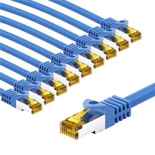 1m Patchkabel Cat7, S/FTP, blau, Kupfer, Goobay 1m Patchkabel Cat7, S/FTP, blau, Kupfer, Goobay