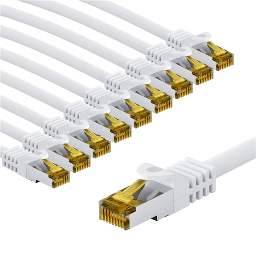 1m Patchkabel Cat7, S/FTP, weiß, Kupfer, Goobay 1m Patchkabel Cat7, S/FTP, weiß, Kupfer, Goobay