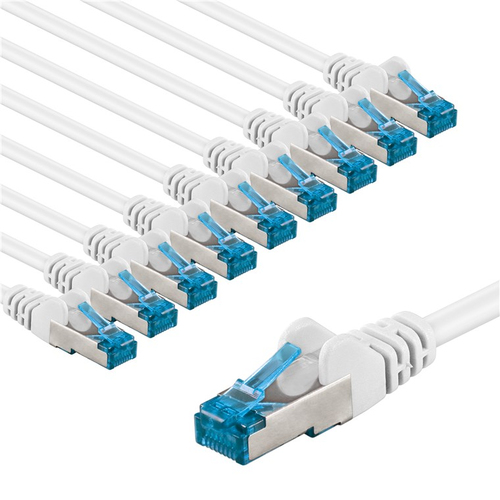 2m Patchkabel Cat6a&comma; S&sol;FTP&comma; wei&szlig;&comma; Kupfer&comma; Goobay