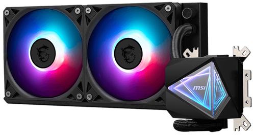 MSI Coreliquid I240, schwarz, Komplett-Wasserkühlung, 62,5x69,1x74mm, 3-pin + 4-pin MSI Coreliquid I240, schwarz, Komplett-Wasserkühlung, 62,5x69,1x74mm, 3-pin + 4-pin