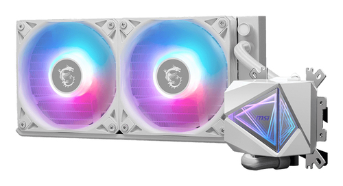 MSI Coreliquid I240, weiß, Wasserkühlung, 62,5x69,1x74mm, 3-pin + 4-pin MSI Coreliquid I240, weiß, Wasserkühlung, 62,5x69,1x74mm, 3-pin + 4-pin