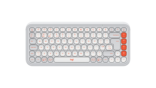 Logitech POP Icon Keys wei&szlig; Tastatur&comma; Layout&colon; UK Englisch&comma; Scherenschalter