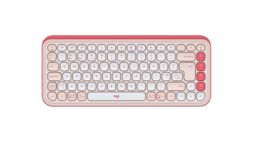 Logitech POP Icon Keys rose Tastatur&comma; Layout&colon; UK Englisch&comma; Scherenschalter