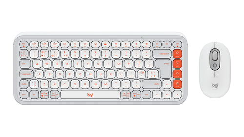 Logitech Pop Icon Combo wei&szlig; Tastatur&comma; Layout&colon; UK Englisch&comma; Scherenschalter