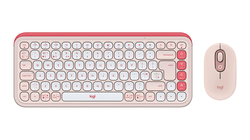 Logitech Pop Icon Combo rose Tastatur&comma; Layout&colon; UK Englisch&comma; Scherenschalter