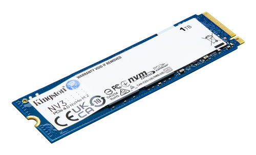 1 TB SSD Kingston Technology 1000G NV3 M.2 2280 NVMe SSD, Bulk, lesen: 6000 MB/s, schreiben: 4000 MB/s 1 TB SSD Kingston Technology 1000G NV3 M.2 2280 NVMe SSD, Bulk, lesen: 6000 MB/s, schreiben: 4000 MB/s