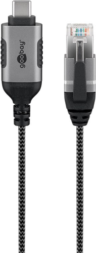 Ethernet-Kabel USB-C&trade; 3&period;1 auf RJ45&comma; Slim&comma; 7&comma;5 m verbindet Router&comma; Modem oder Netzwerk-Switch mit dem USB-C&trade;-Port von Laptop&comma; Tablet oder Smartphone